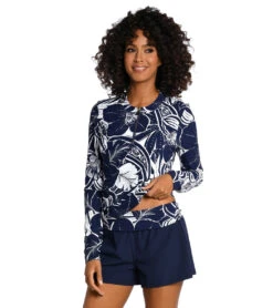 Women's At The Playa Rash Guard -Volcom Sportswear Shop 7659877531816 indigo 4a