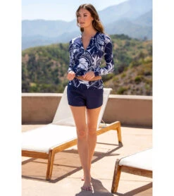 Women's At The Playa Rash Guard -Volcom Sportswear Shop 7659877531816 indigo 5a