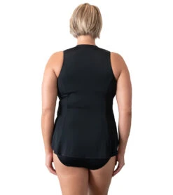 Women's Plus Size Geomatic Zip Sleeveless Swim Shirt -Volcom Sportswear Shop 7710371414184 multi 2a