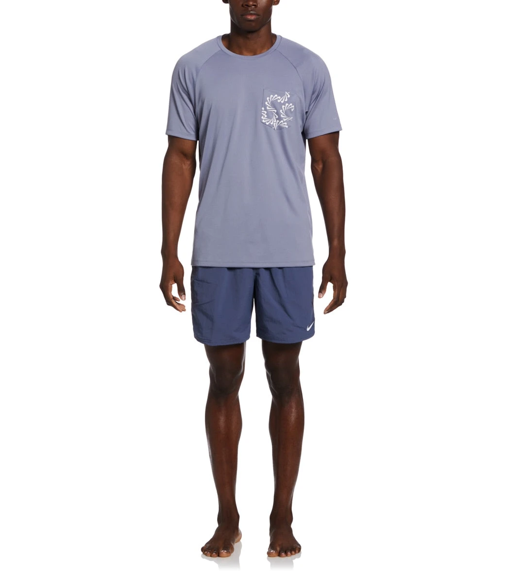 Nike Men's Swoosh Line Short Sleeve Rash Guard 5 Nike Men's Swoosh Line Short Sleeve Rash Guard - Image 3