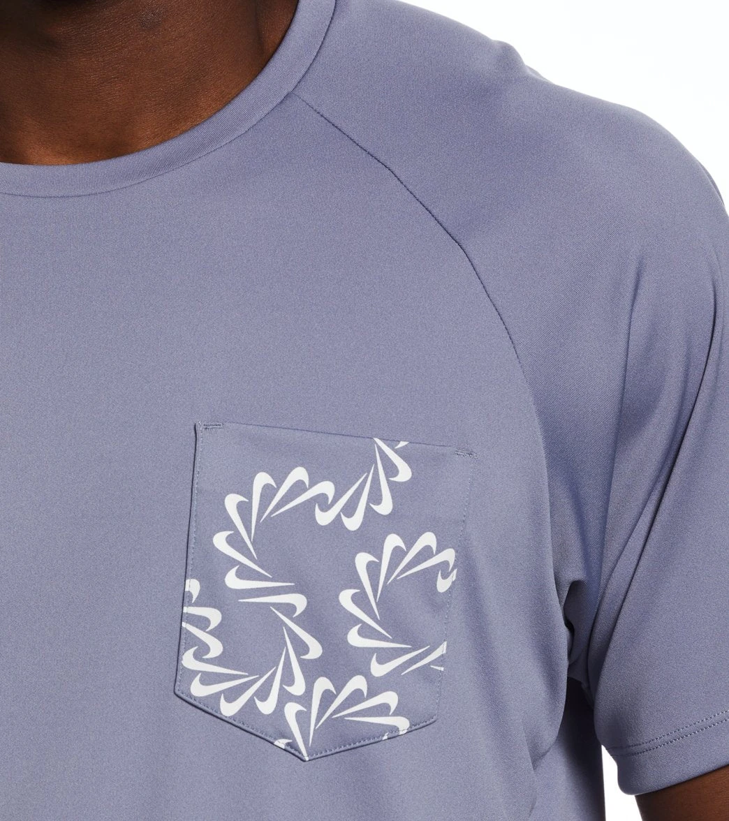 Nike Men's Swoosh Line Short Sleeve Rash Guard 7 Nike Men's Swoosh Line Short Sleeve Rash Guard - Image 5