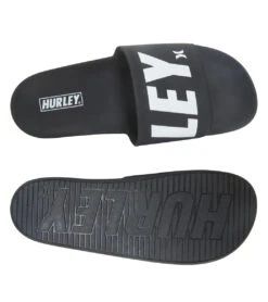 HURLEY Men's Fastlane Slide Sandals -Volcom Sportswear Shop 7757942194344 black 4a