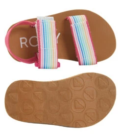 Girls' TW Roxy Cage Sandals (Baby, Toddler) -Volcom Sportswear Shop 7777953087656 whitepinkmulti 3a