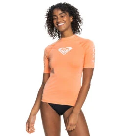 Roxy Women's Whole Hearted Short Sleeve UPF 50 Rash Guard